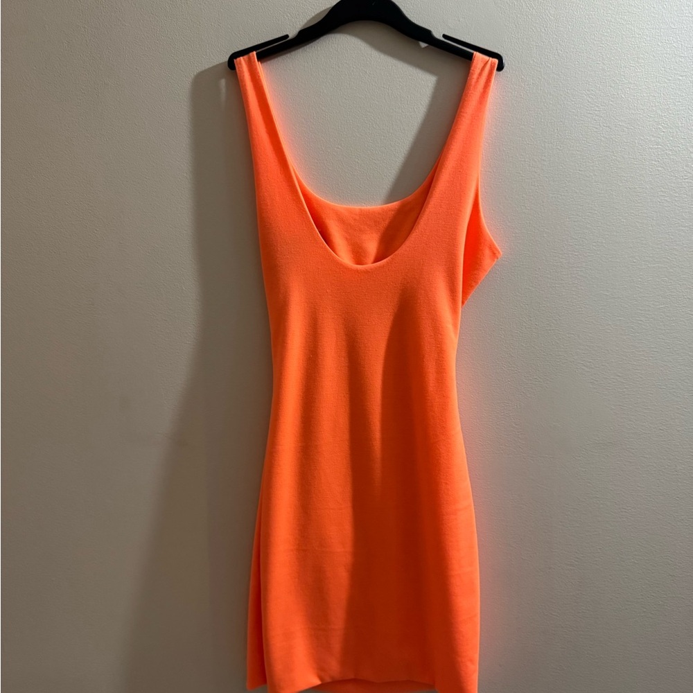 Neon Orange Room Service Dress